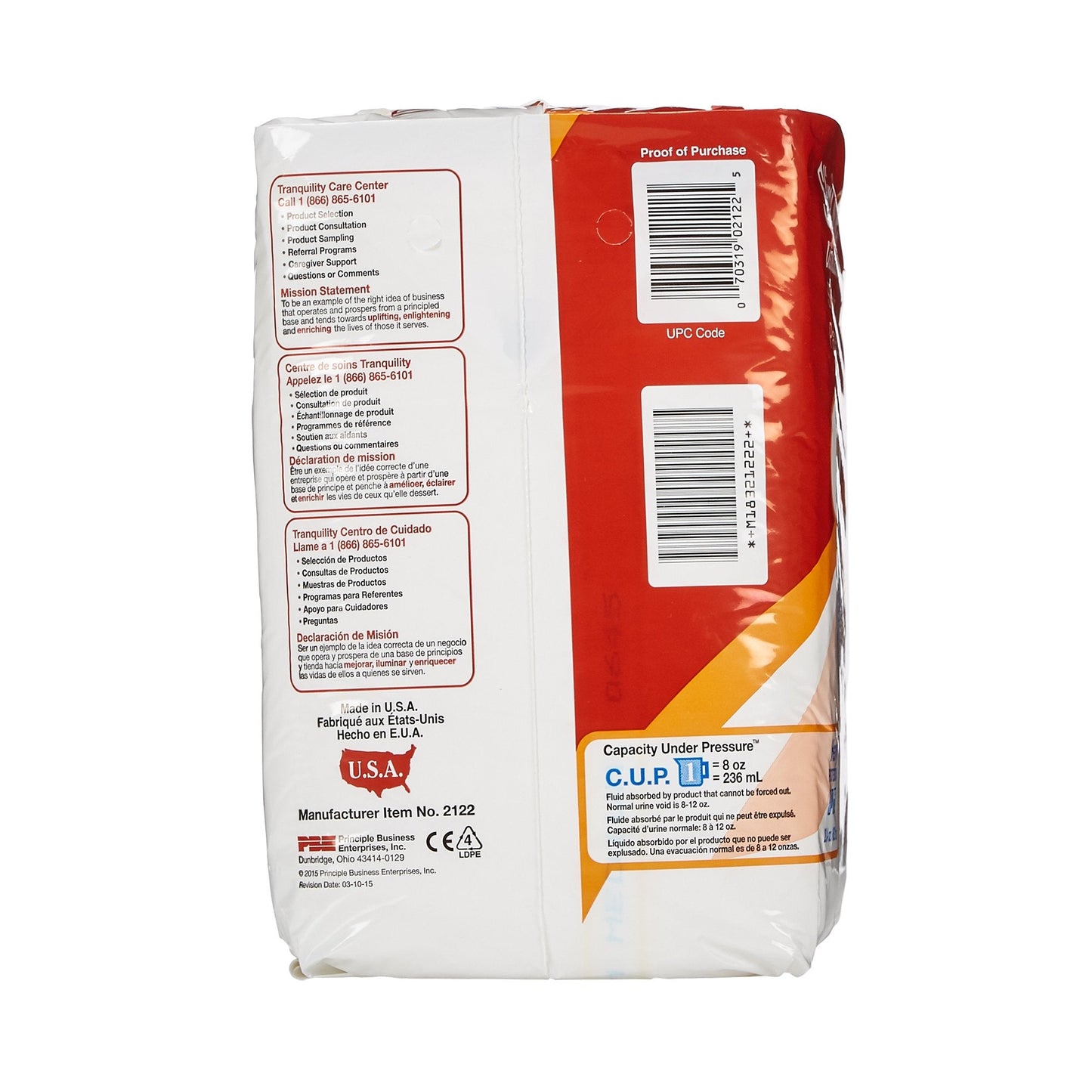 Tranquility® Slimline® Diapers with Tabs, Heavy