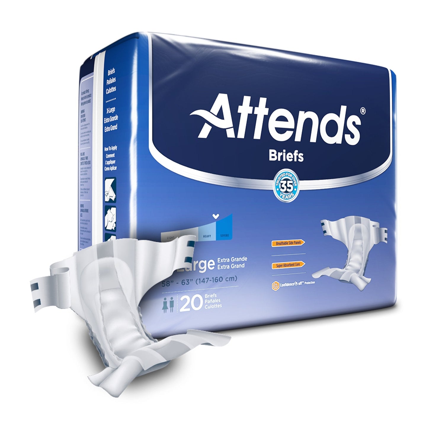 Attends Briefs, Heavy Absorbency