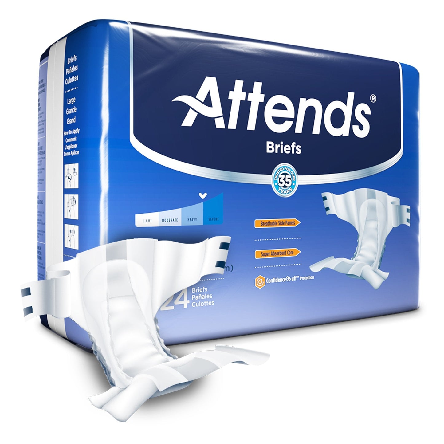 Attends Briefs, Heavy Absorbency
