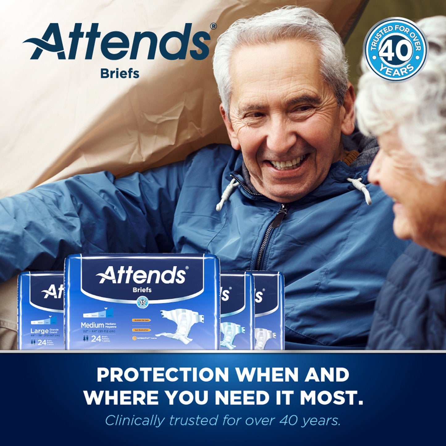 Attends Briefs, Heavy Absorbency