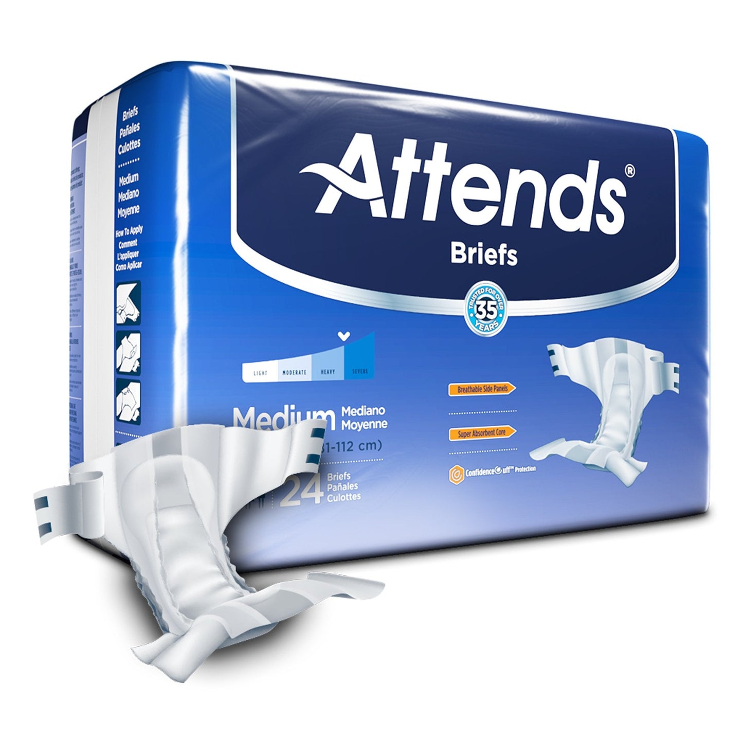 Attends Briefs, Heavy Absorbency