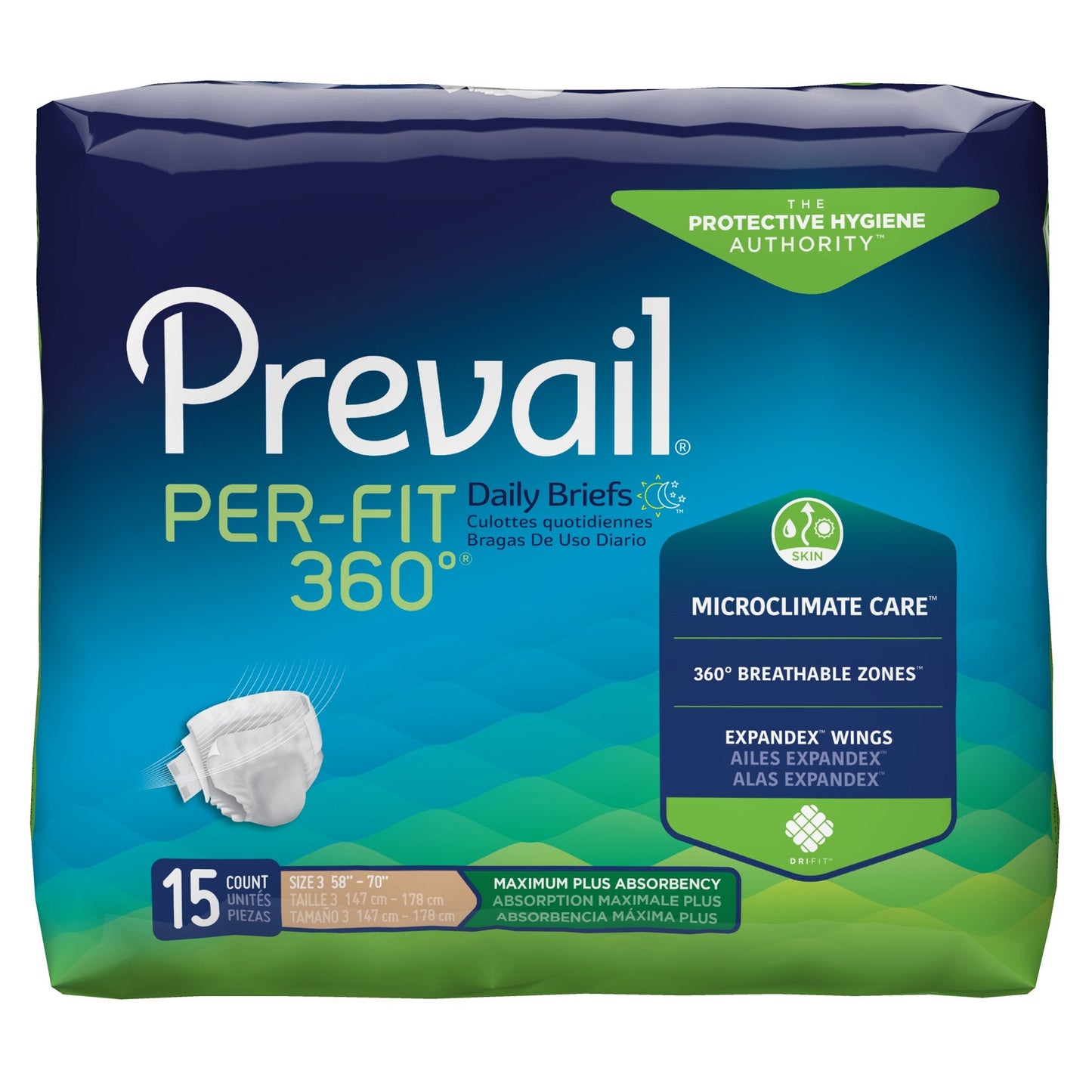 Prevail® Per-Fit 360°™ Daily Briefs, Maximum Plus