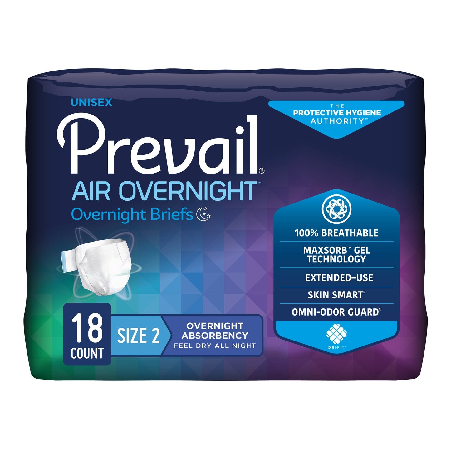 Prevail AIR Overnight Briefs, Heavy Absorbency