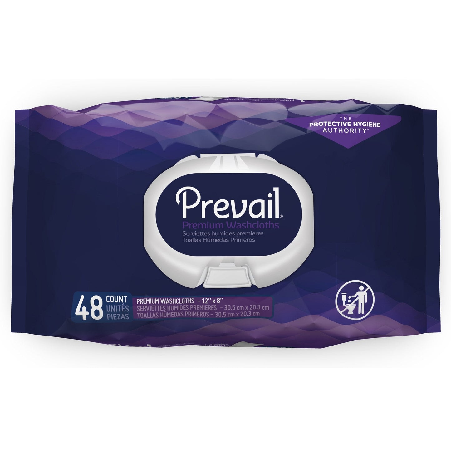 Prevail® Quilted Washcloth W/ Lotion, Fresh Scent 8" x 12"